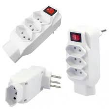 PLUG ADAPTADOR C/ 4 SAIDAS, COM INTERRUPTOR DE ON/OFF, 2P 10A 250V~