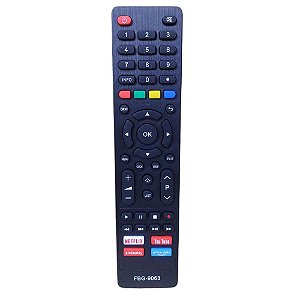 CONTROLE REMOTO PARA TV SMART PHILCO NETFLIX/GLOBO PLAY 9063