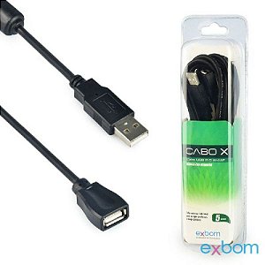 CABO EXTENSOR USB 5 METROS COM FILTRO