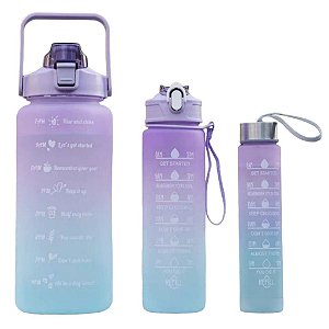 Garrafa tik tok 3in1 2000/900/300ml com alça