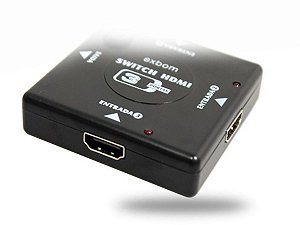 Adaptador Switch 3x1 Divisor 3 Portas Hdmi Tv Not Ps3 Xbox