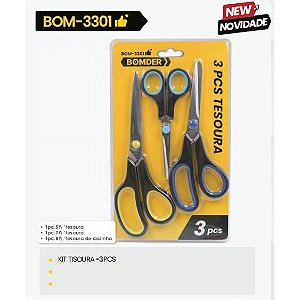 3 PCS TESOURA BOM-3301