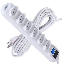 FILTRO DE LINHA 6 TOMADAS 2P+T C/ INTERRUPTOR ON/OFF C/ FUSIVEL CABO C/ 5M 10A