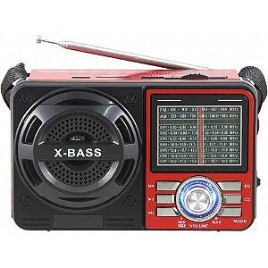 Rádio AM/FM Portátil 1088 Sw Usb Sd Tf Aux Mp3 recerregavel