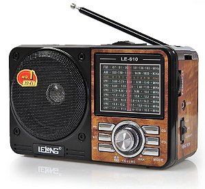 Radio Am/Fm usb/cartão recarregavel lelong LE-610