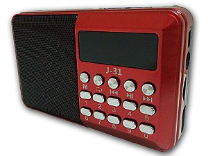 Radio Am/Fm de mão recarregável com entrada usb/card