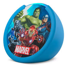 Smart Speaker Com Alexa Echo Pop Kids 1° Geração Marvel Avengers