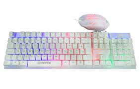 Kit Gamer Teclado E Mouse Branco Led Rgb Tpc-096kb Hoopson