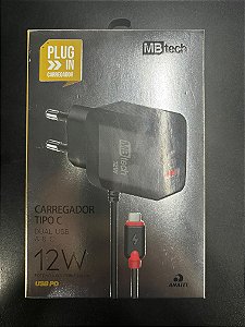 CARREGADOR DE TOMADA 12W 2.4A SAIDA TIPO-C C/2 ENTRADAS USB A&C