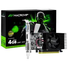 Placa De Video Macrovip Geforce Gt 730 4gb 128 Bit Ddr3 Dvi Hdmi Vga