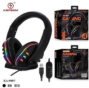 Headset Gamer USB RGB Preto