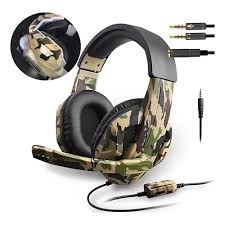 Fone De Ouvido Headset Gamer Camuflado P2 para Celular/Pc/Ps4