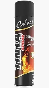 TINTA SPRAY PRETO FOSCO ALTA TEMPERATURA 400ML COLORE