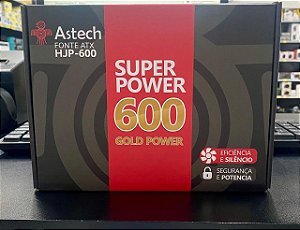 FONTE ATX 600W PARA COMPUTADOR ASTECH  110/220v COOLER 12CM