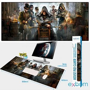 Mousepad Gamer Extra Grande Mouse /Teclado 90x40 Assassinos