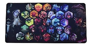 Mousepad Gamer Extra Grande Mouse e Teclado 70x30 Pc L2L HEROS