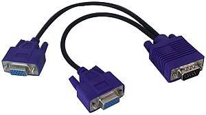 Cabo Divisor Vga Conversor 1x2 duplicador Vga