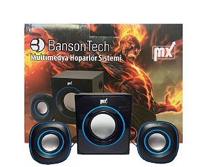 Caixa de som Banson Tech 2.1 usb
