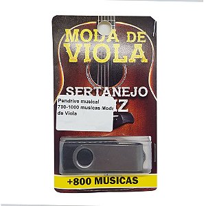 Pendrive musical 700-1000 musicas Moda de Viola