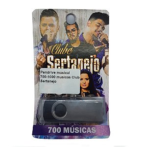 Pendrive musical 700-1000 musicas Clube Sertanejo