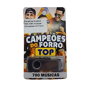 Pendrive musical 700-1000 musicas Campeões do Forró