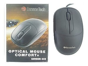 Mouse Optico Confort+ Com Fio Usb Banson Tech 818