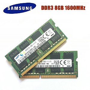 Memória Ram DDR3 8gb 1600mhz PC3L Para Notebook Samsung