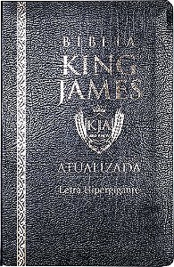 Bíblia King James Luxo Coverbook Versão Atualiz Hipergigante Preta