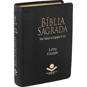 Bíblia Sagrada Letra Grande, Nova Tradução na Linguagem de Hoje, Couro sintético Preta