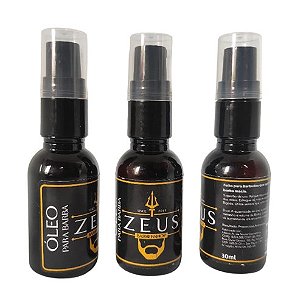 KIT 10 ÓLEOS PARA BARBA ZEUS BARBERSHOP 30ML