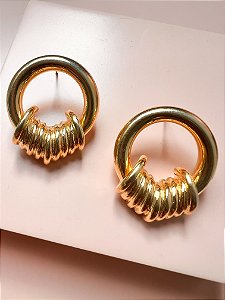 Brinco Círculo Argola Lisas Ouro