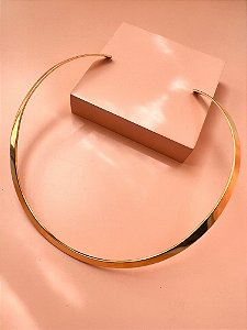 Choker Aro Rígido Liso Ouro