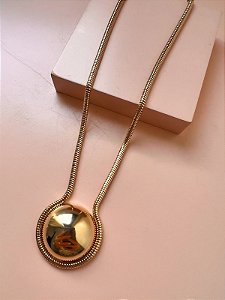 Colar Malha Roliça Ball Ouro