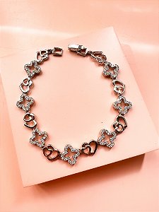 Pulseira Luxo Inspiração Van Ródio Branco
