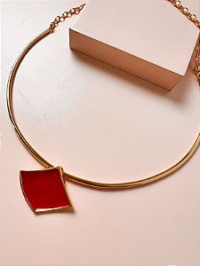 Aro Pingente Geométrico Red Ouro