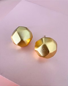 Brinco Sextavado P Acetinado Ouro