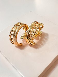 Argola Correntaria Lisa Ouro