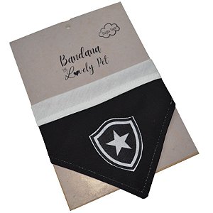 Bandana Pet Dupla Face Futebol - Botafogo - The Lovely Pet