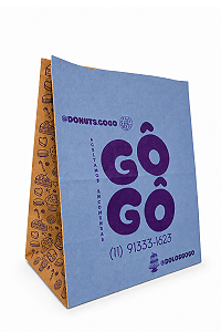 Saco de Papel Kraft Personalizado Grande 24X14,5X31 - 5000 un