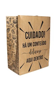 Saco de Papel Kraft Pequeno Delivery 18x9x28 - C/100