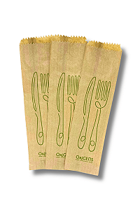 Saco De Papel Para Talher Kraft Personalizado - 10000 un