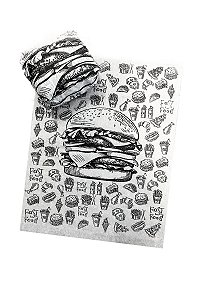 Papel Acoplado Para Lanche Hamburguer Delivery C/500