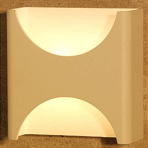 Arandela Fresta Quadrada Branca - Bella Iluminação - NS1020
