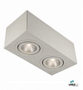 Plafon Sobrepor Foco 2XMR16 Branco - Golight - G1116/2BT