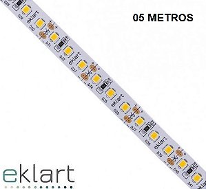 Fita LED 12V 10W/m 120Leds IP20 AMBER 2200K - 05 metros - EKF2835120A - EKLART