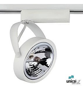 Spot AR111 Branco para Trilho Eletrificado 127V - 12V - STELLA - SD1061BR