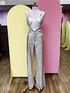 Conjunto Prata Craquelado Morina M/G