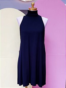 Vestido Preto Golinha Malha Farm - M