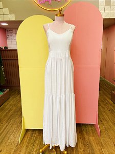 Vestido Longo com bojo Inteiro Branco - U