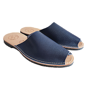 Mule Marinho em couro